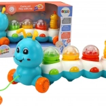 Barevná tahací housenka se světly a zvuky