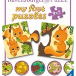 RAVENSBURGER Moje první puzzle – zvířátka a mláďátka, 9×2 dílků