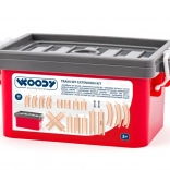 Sada dřevěných kolejnic v boxu – 20 ks