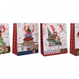 Dárková papírová taška M vánoční 26 × 32 × 12 cm