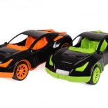 sportovní plastové auto 38 cm na volnoběh, 2 barvy