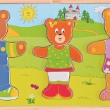 WOODY oblékací skládačka – medvědí rodina