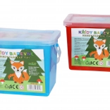 Barevné chodníkové křídy v kyblíku – 15 ks