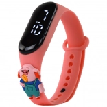 Dotykové hodinky Prasátko růžové s nastavitelným páskem