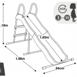 Zahradní dětská skluzavka 183 cm z oceli a plastu INTEX