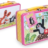 Plechový kufřík Krtek růžový pro děti