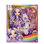 Loutka Rainbow High Violet s módními doplňky