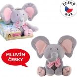 Interaktivní plyšový sloník – hra na schovávanou 25 cm