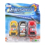 Sada policejních autíček – mix barev (3 ks)