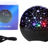 projektor hvězd noční lampička a bluetooth reproduktor 2v1 černý