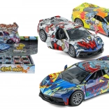 Kovové autíčko se zpětným natahováním 12 cm