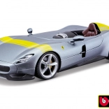 Ferrari Monza SP1 stříbrná/modrá kovový model 1:24