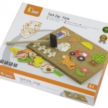 Dřevěná korková přiťukávačka farma Viga Montessori