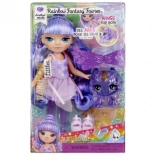 Rainbow High malá sestřička víla Amethyst (Purple) s mazlíčkem
