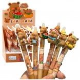 Automatické zmizíkovatelné pero s kapybarou 3D, modrý inkoust