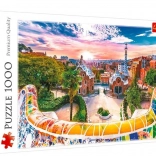 puzzle 1000 dílků – západ slunce nad BARCELONOU