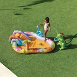 Nafukovací dětské vodní hřiště se skluzavkou a fontánkou INTEX dinosaurus