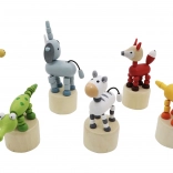 Safari dřevěná mačkací zvířátka