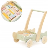 Dřevěný vozík na kostky Viga krokodýl pchací