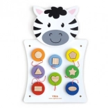 Dřevěná nástěnná tabule Zebra Montessori VIGA
