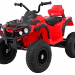 Dětská elektrická čtyřkolka s nafukovacími koly – červená