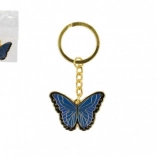 Kovová klíčenka Motýl