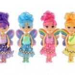 Panenka víla s křídly 15 cm, mix barev