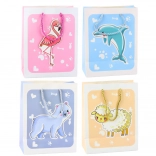 Dárková taška zvířátka 3D pastelová