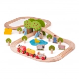 Dřevěná vláčkodráha Farma od Bigjigs Rail