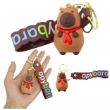 Přívěsek kapybara s červeným šátkem