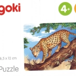 Goki dřevěné puzzle Africká zvířata – jaguár, 24 dílků
