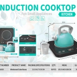 Interaktivní dětská indukční plotýnka s konvičkou a hrnečkem