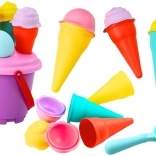 Písečná sada zmrzlina s kyblíkem a lopatkou, 6 dílů