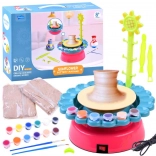 Dětské hrnčířské kolo se sadou na keramiku