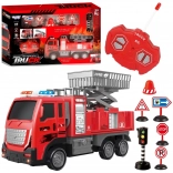 woopie dálkově ovládaný hasičský vůz s plošinou 1:16