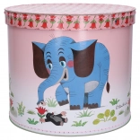 Kruhový úložný box Krtek a Slon