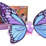 fialová motýlí křídla se světlem a zvukem pro děti