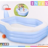 nafukovací hrací centrum s basketbalovým košem