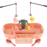 Rodinná hra Lov kachniček s rybářskými pruty a doplňky – Růžová