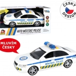 Policejní městské auto s českým hlasem a majákem