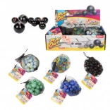Sada skleněných kuliček 40 ks různých barev v síťce