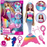 Woopie panenka mořská víla Gina kouzelná duhová s doplňky