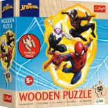 Dřevěné puzzle s nepravidelnými tvary SPIDER-MAN, 50 dílků (19,7 × 26,6 cm)