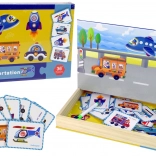 Magnetická skládačka kniha s dopravními hádankami