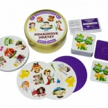 Pohádkové hrátky 2v1 – společenská karetní hra v plechové krabičce