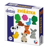 Sada dřevěných zvířátek v krabičce