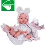 Mrkací a čůrající realistická panenka miminko Antonio Juan