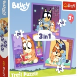 Puzzle TREFL Seznamte se s Bluey 3v1