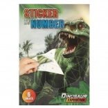 Samolepkové malování dinosaurus – sada kreativních obrázků A4