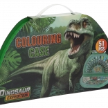 Malovací kufřík půlkruhový Dino – 51 dílů